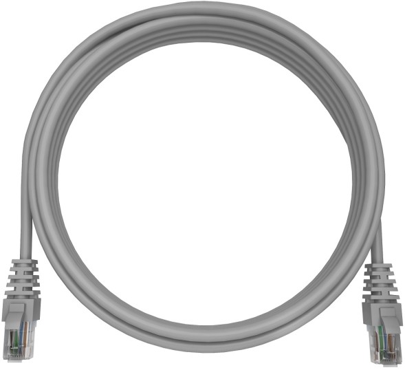Патч-корд NTSS NTSS-PC-UTP-RJ45-5e-1.0-LSZH-GY UTP RJ-45 вил.-вилка RJ-45 кат.5E 1м серый LSZH 26AWG