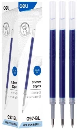 Стержень для гелевых ручек Deli EG97-BL 0.5мм синий блистер