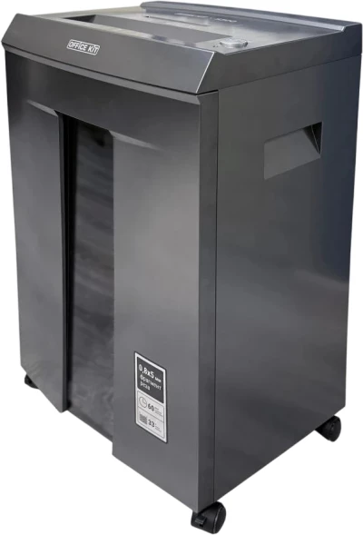 Шредер Office Kit S300 0,8x5 черный (секр.P-7) фрагменты 8лист. 33лтр. пл.карты CD