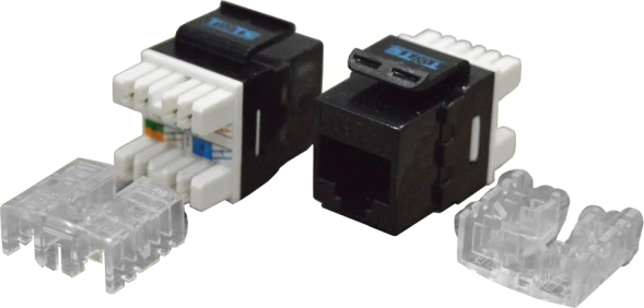 Модуль Lanmaster TWT-OK45UTP180/6-BK информ. Keystone RJ45 кат.6 UTP черн.