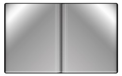 Папка с 60 прозр.вклад. Бюрократ -BPV60BLCK A4 пластик 0.7мм торц.карм с бум. встав черный