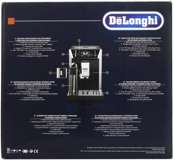Кофемашина Delonghi ECAM550.65.SB 1450Вт черный/серебристый