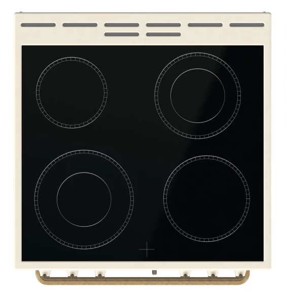 Плита Электрическая Gorenje GECS6B70CLI бежевый стеклокерамика (без крышки)
