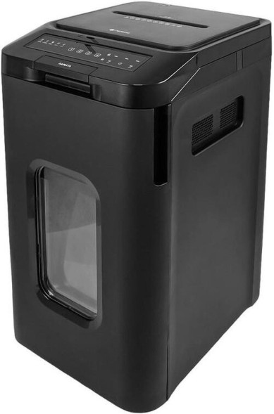 Шредер Heleos АП55-5 белый с автоподачей (секр.P-5) фрагменты 13лист. 55лтр. скрепки скобы пл.карты CD