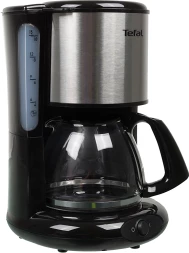 Кофеварка капельная Tefal CM361838 1200Вт серебристый/черный