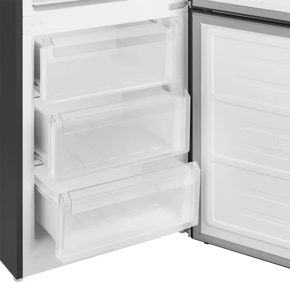 Холодильник Weissgauff WRK 2000 Total NoFrost Inverter Black Inox 2-хкамерн. черный инвертер