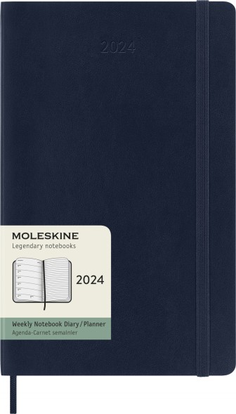 Еженедельник Moleskine CLASSIC SOFT WKNT Large 130х210мм 144стр. мягкая обложка синий сапфир