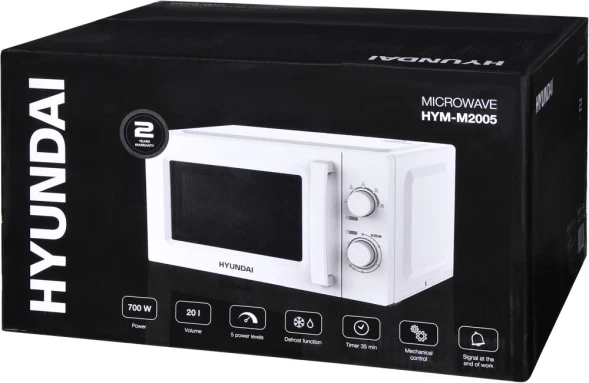 Микроволновая Печь Hyundai HYM-M2005 20л. 700Вт белый