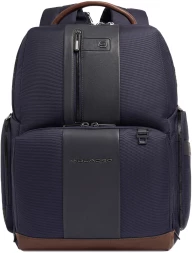 Рюкзак мужской Piquadro Brief2 CA4439BR2BM/BLUCU темно-синий/коричневый нейлон/натур.кожа
