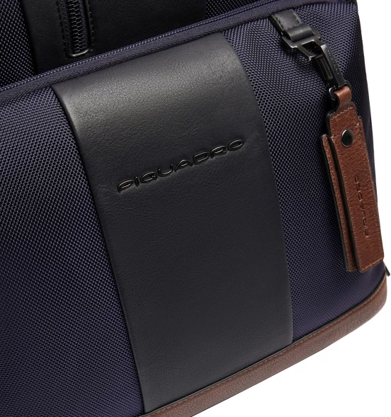 Рюкзак мужской Piquadro Brief2 CA4439BR2BM/BLUCU темно-синий/коричневый нейлон/натур.кожа