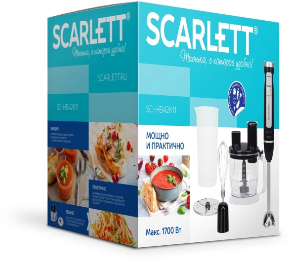 Блендер погружной Scarlett SC-HB42K11 1700Вт черный