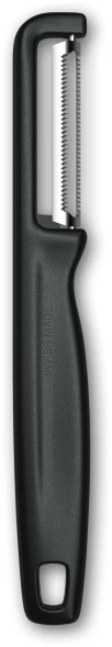 Овощечистка Victorinox Iotaс лезвием двухсторон. черный упак.:европодвес (6.0943.3)