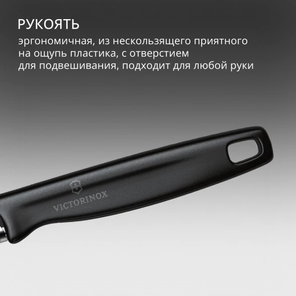 Овощечистка Victorinox Iotaс лезвием двухсторон. черный упак.:европодвес (6.0943.3)