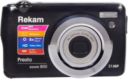 Фотоаппарат Rekam Presto zoom 800 черный 21Mpix Zoom8x 2.7&amp;quot; 1080p SDHC/MMC CMOS IS el 3.8minF/Li-Ion/case