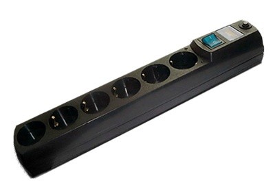 Сетевой фильтр Most HV6 2м (6 розеток) черный (коробка)