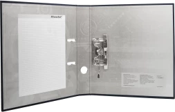 Папка-регистратор Silwerhof A4 75мм ПВХ/бумага черный без. окант. сборная (упак.:2шт)