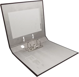 Папка-регистратор Silwerhof A4 75мм ПВХ/бумага черный без. окант. сборная (упак.:2шт)