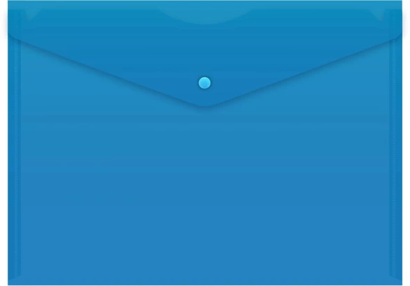 Конверт на кнопке Silwerhof Eco A4 пластик 0.12мм синий