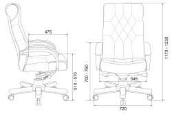 Кресло руководителя Бюрократ T-9928WALNUT светло-коричневый Leather Eichel кожа крестов. металл/дерево