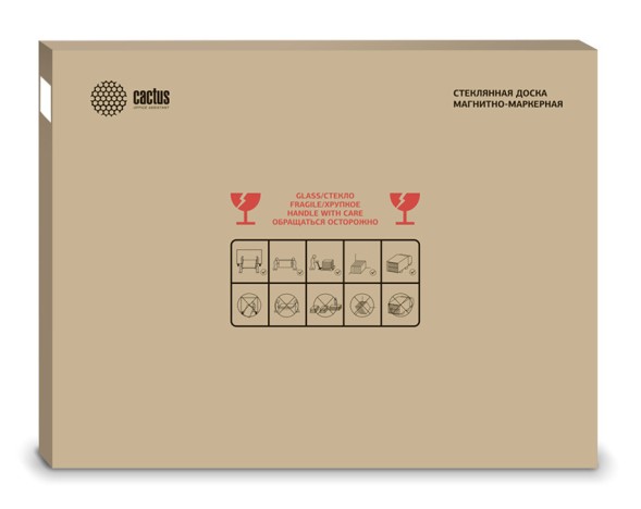 Доска стеклянная Cactus CS-GBD-90x120-UWT стеклянная ультра белый 90x120см стекло