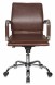 Кресло руководителя Бюрократ Ch-993-Low коричневый эко.кожа низк.спин. крестов. металл хром