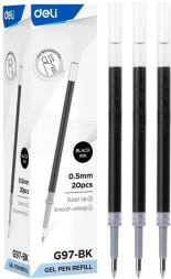Стержень для гелевых ручек Deli EG97-BK 0.5мм черный блистер