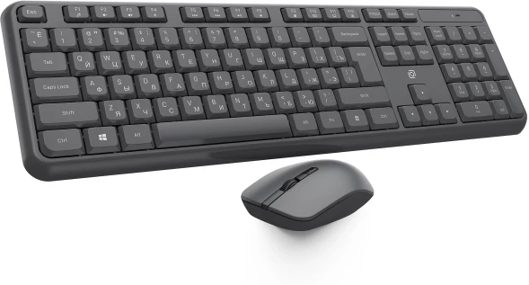 Клавиатура + мышь Оклик S277W клав:серый мышь:серый USB беспроводная Multimedia (2066173)