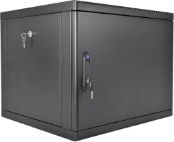 Шкаф коммутационный ЦМО (ШРН-М-9.650.1-9005) настенный 9U 600x650мм пер.дв.металл направл.под закл.гайки 120кг черный 581мм 22кг 180град. 480мм IP20 сталь