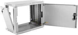 Шкаф коммутационный ЦМО (ШРН-9.350.1) настенный 9U 600x350мм пер.дв.стал.лист 200кг серый 300мм 12кг 180град. 479мм IP20 металл