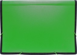 Портфель Бюрократ -BPR13LGRN 13 отдел. A4 с окантовкой пластик 0.7мм зеленый