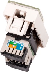 Вставка Lanmaster LAN-SIP-22U5E-WH 22.5x45 1xKeystone