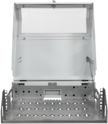 Шкаф коммутационный NTSS (NTSS-SOHO5U) настенный 5U 520x140мм пер.дв.стекл несъемн.бок.пан. 80кг белый 11кг 480мм IP20 металл