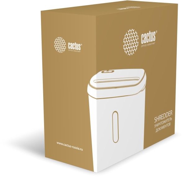 Шредер Cactus CS-SH-A1 (секр.Р-2) ленты 6лист. 8лтр.