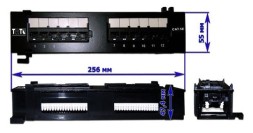 Патч-панель Lanmaster TWT-PP12UTP-H 10&amp;quot; 1U 12xRJ45 кат.5e UTP
