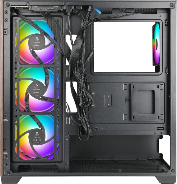 Корпус Azza Neptune черный без БП ATX 5x120mm 2x140mm 2xUSB2.0 1xUSB3.0 audio bott PSU