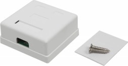 Розетка Lanmaster TWT-SM2-4545-WHRJ45 2 кат.5E бел. (упак.:1шт)