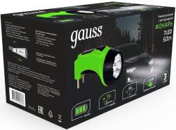 Фонарь ручной Gauss GFL105 черный 7Вт лам.:светодиод. (GF105)