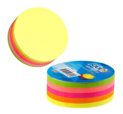 Блок самоклеящийся бумажный Stick`n 21358 67x67мм 250лист. 70г/м2 неон 5цв.в упак. вырубной &amp;quot;круг&amp;quot;