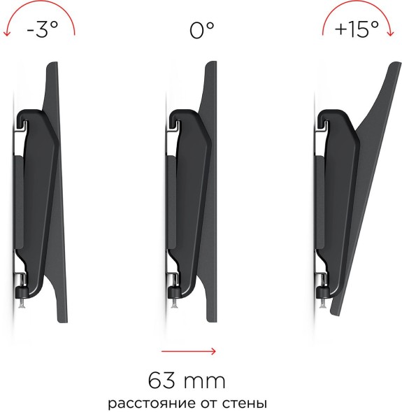 Кронштейн для телевизора Holder LCDS-5010 черный металлик 20&amp;quot;-40&amp;quot; макс.45кг настенный наклон