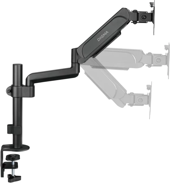 Кронштейн для мониторов ЖК Digma D-MM201 черный 17&amp;quot;-32&amp;quot; макс.9кг крепление к столешнице поворот и наклон