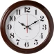 Часы настенные аналоговые Бюрократ WALLC-R85P D35см коричневый/белый (WALLC-R85P35/BROWN)