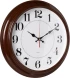 Часы настенные аналоговые Бюрократ WALLC-R85P D35см коричневый/белый (WALLC-R85P35/BROWN)
