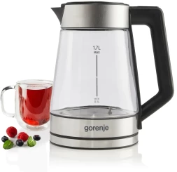 Чайник электрический Gorenje K17TRG 1.7л. 2200Вт нержавеющая сталь корпус: стекло/металл/пластик