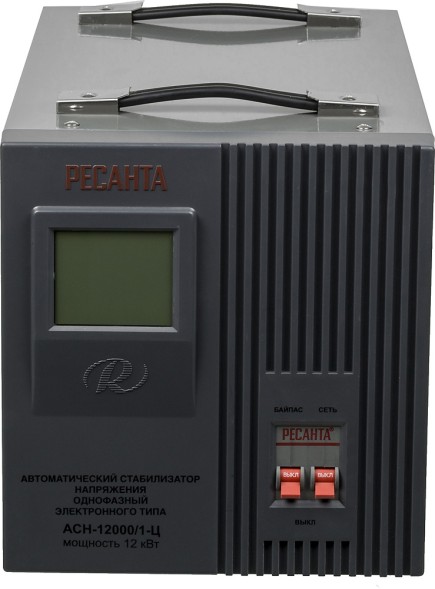 Стабилизатор напряжения Ресанта АСН-12000/1-Ц однофазный серый (63/6/10)