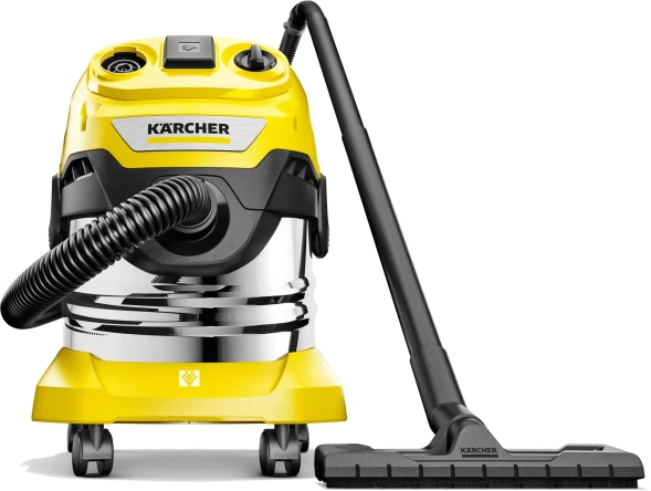 Строительный пылесос Karcher WD 4 P S V-20/5/22 1000Вт (уборка: сухая/влажная/выдув/сбор воды) желтый