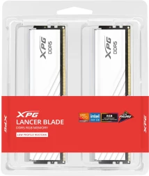 Память DDR5 2x16GB 6400MHz A-Data AX5U6400C3216G-DTLABRWH XPG Lancer RGB RTL PC5-51200 CL32 DIMM 288-pin 1.4В kit dual rank с радиатором Ret