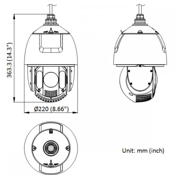 Камера видеонаблюдения IP Hikvision DS-2DE7A225IW-AEB(T5) 4.8-120мм цв. корп.:белый