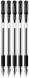 Набор ручек гелев. Deli 6605-BK прозрачный/черный черн. черн. блистер (5шт) линия 0.5мм резин. манжета