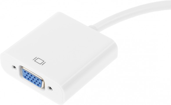 Переходник miniDisplayPort (m) VGA (f) белый