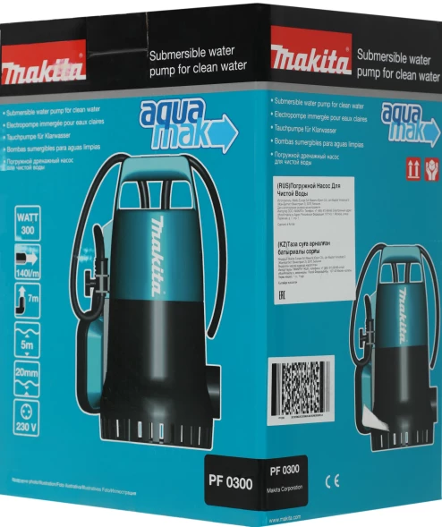 Насос дренажный Makita PF0300 300Вт 8400л/час центробежный